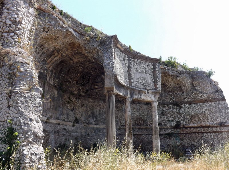 Detail of a Hemicycle in the Sanctuary of Fortuna Primigenia in ancient Praeneste / modern Palestrina,  June 2012