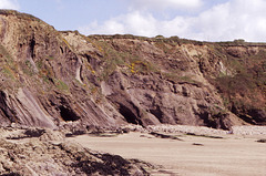 Recumbent fold near Little Haven, Pembrokeshire, west Wales