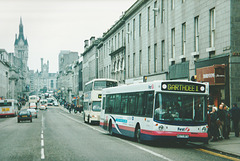 First Aberdeen 801 (W577 RFS) and 115 (B115 MSO) in Union Street, Aberdeen – 27 Mar 2001 (461-28)