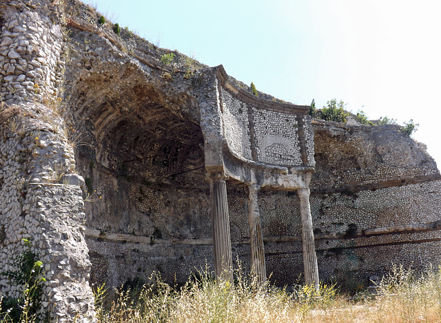 Detail of a Hemicycle in the Sanctuary of Fortuna Primigenia in ancient Praeneste / modern Palestrina,  June 2012