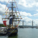 l'hermione vue à l'Armada 2019 à Rouen. La réplique de ce navire de guerre (1779-1793) a été construite à Rochefort de 1997 à 2014