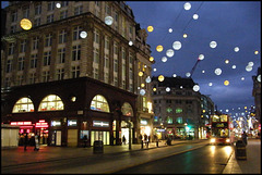 Oxford Circus tube and lights