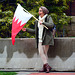 People posed with flags, too