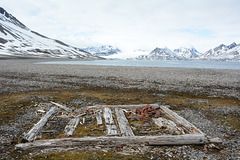 Svalbard, Supposedly Remains of a Medieval Hunting Hut of Russian Pomors on the Coast of Isfjørden