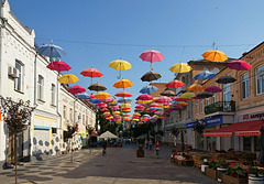 Sun umbrellas time in Zhitomir