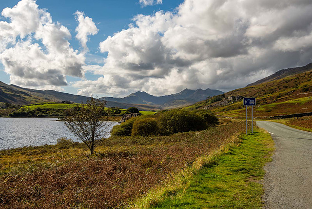 Llyn Mymbyr with the Snowdon horseshoe in the background