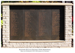 Bognor War Memorial 39-45 Roll of Honour K-Y 19 5 2025