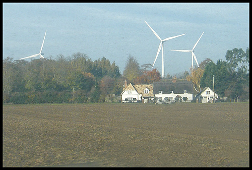 wind turbines spoiling the scene