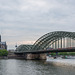 Köln am Rhein mit Hohenzollernbrücke und Dom