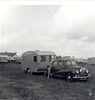 1954 Austin A40 Somerset and Bailey 14 ft caravan, late 1950s
