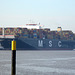 MSC KATIE vor Bremerhaven