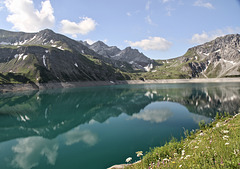 Der Lünersee in Vorarlberg, Österreich