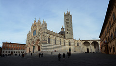 Italy, Siena, Piazza del Duomo and the Cathedral