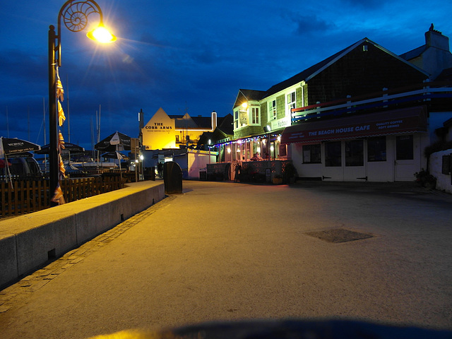 The Cobb Inn from Marine Parade, Lyme Regis