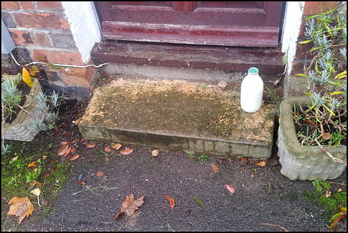 milk on the doorstep