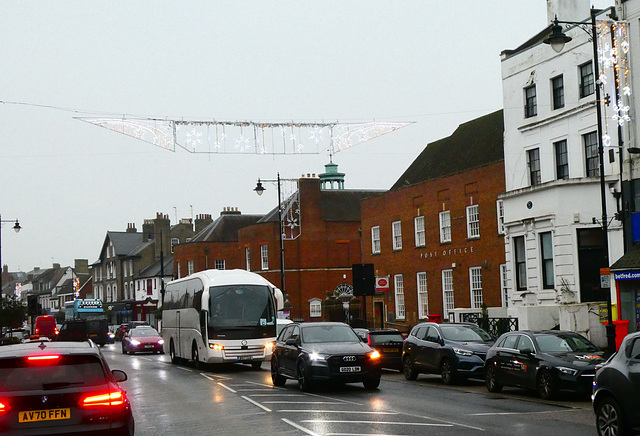 Ambassador Travel 256 (BV17 CUA) in Newmarket - 23 Dec 2021 (P1100263)