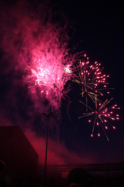 Feuerwerk auf der Zeche Heinrich Robert während der ExtraSchicht (Hamm-Wiescherhöfen) / 29.06.2019