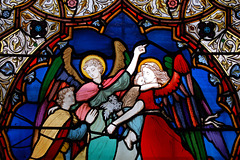 Detail of Stained Glass, Holy Trinity Church, Boar Lane, Leeds, West Yorkshire