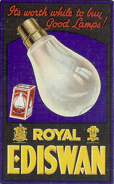 Royal Ediswan promotional playing card