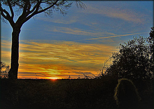 Sunset over El Pardo, Madrid