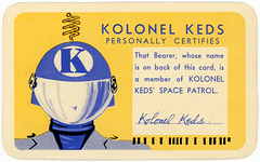 Kolonel Keds' Space Patrol Membership Card