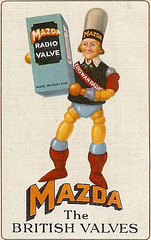 Mazda radio valves: promotional playing card