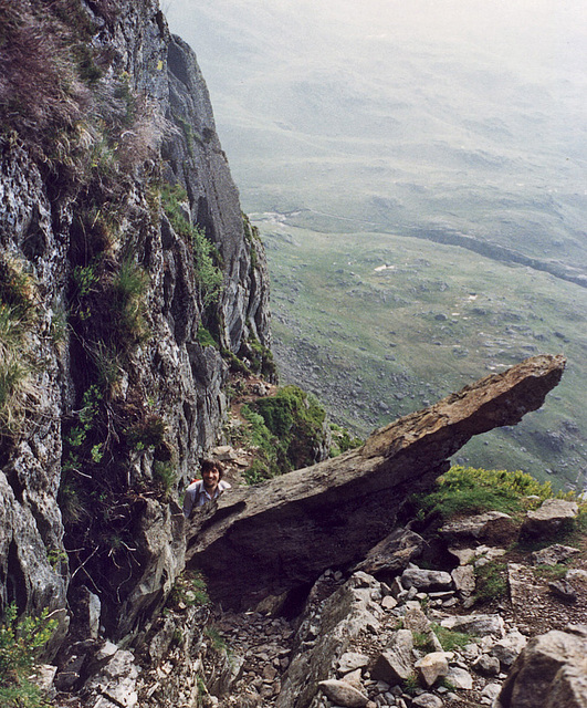 Interesting footpath - Jack's Rake on Pavey Ark, Lake District, Cumbria