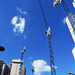 cranes and skyscrapers on london wall