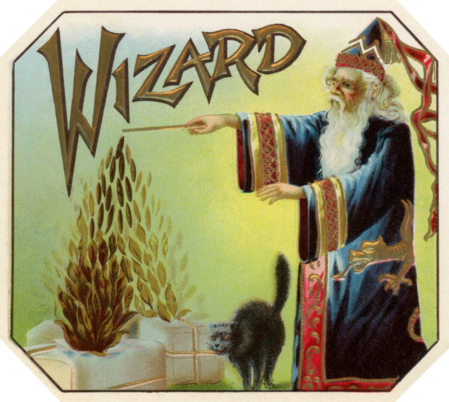 Wizard Cigar Box Label