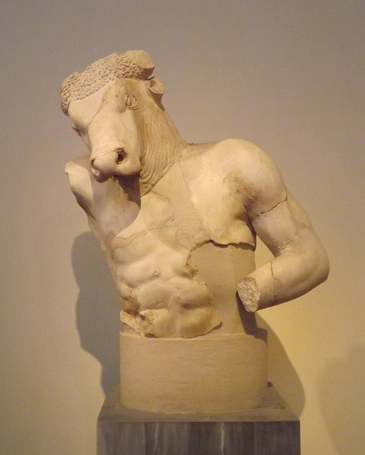 Roman Copy of the Theseus and the Minotaur Group by Myron in the National Archaeological Museum in Athens, May 2014