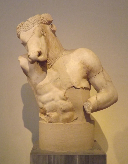 Roman Copy of the Theseus and the Minotaur Group by Myron in the National Archaeological Museum in Athens, May 2014