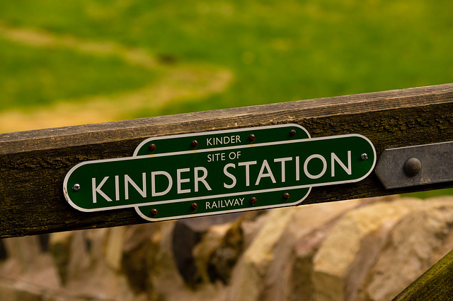 Kinder Station Sign