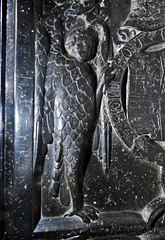 castle hedingham church, essex , c16 tomb of john, 15th earl of oxford +1539, harpy