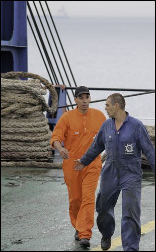 Ukrainian crew members