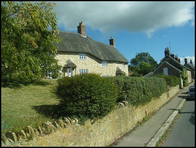 cottage in the autumn sunshine