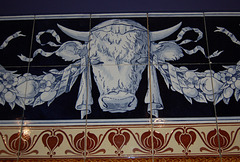 Minton Tiles from a  Former Butcher's Shop in Longport, Stoke on Trent, Staffordshire