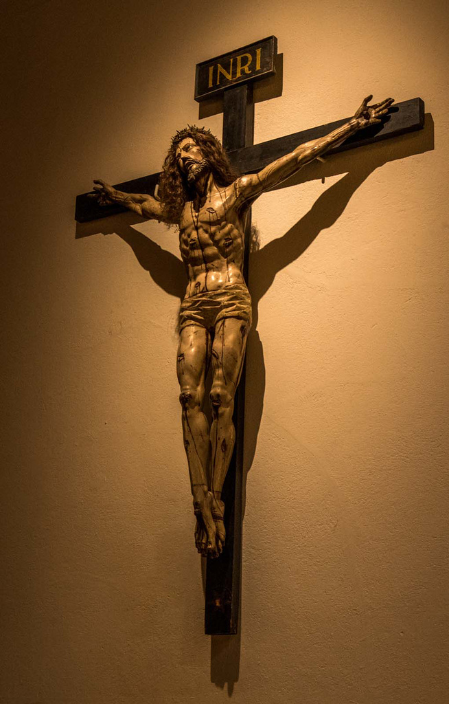 A cross in Santa Fe cathedral