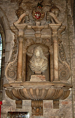 Monument to Francis Thacker (d1710) Repton Church, Derbyshire