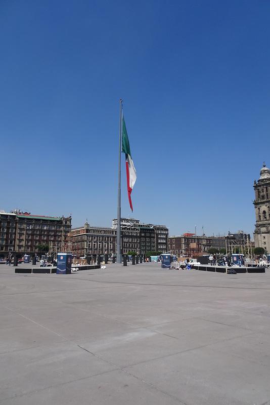 Mexican Flag In The Zocalo