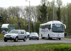 Olympia Travel (National Holidays/Just Go! contractor) YT17 EZR at Fiveways, Barton Mills - 18 Apr 2022 (P1110333)