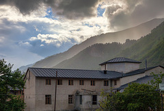 a rainy evening in Mestia