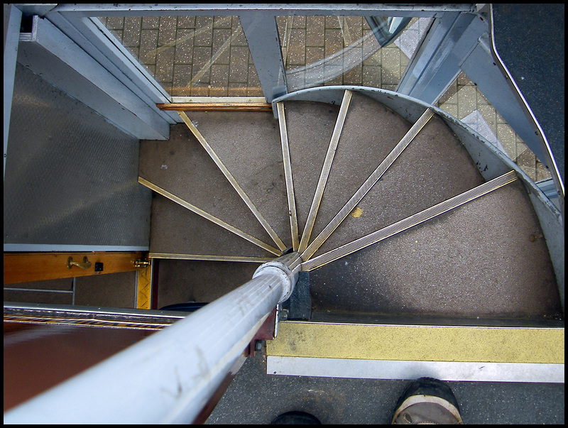 stairs on a tram