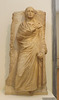 Grave Stele of a Youth Wearing a Himation in the  National Archaeological Museum in Athens, May 2014