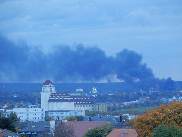 Großbrand in Dresden (Flüssiggaslager)