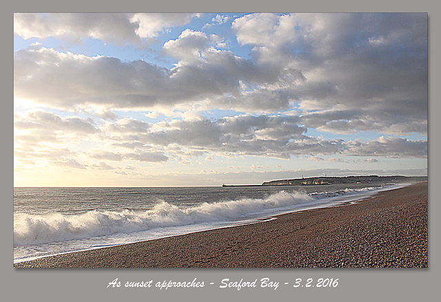 As sunset approaches - Seaford Bay - 3 2 2016