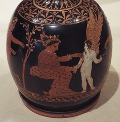 Detail of a Red-Figure Squat Lekythos Attributed to a Painter Near the Meidias Painter in the Virginia Museum of Fine Arts, June 2018