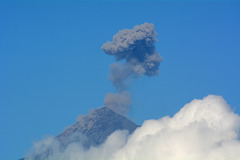 Guatemala, Eruption of Fuego Volcano (3763m)