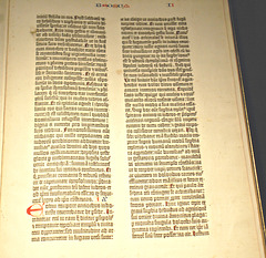 A leaf from the Gutenberg Bible ~ Latin Vulgate 1454