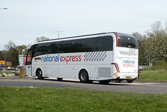 Ambassador Travel (National Express contractor) 201 (BX65 WAJ) at Fiveways, Barton Mills - 18 Apr 2022 (P1110339)