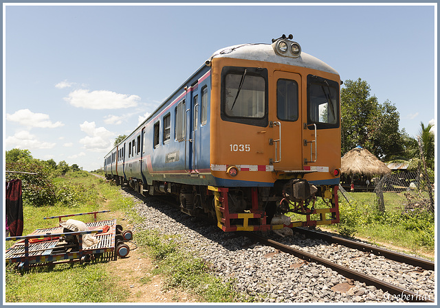 Phnom Penh - Poipot railway line near Battambang